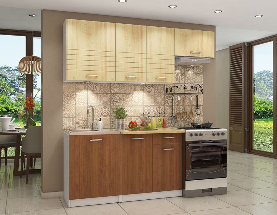 Кухня Бьянка красная ольха